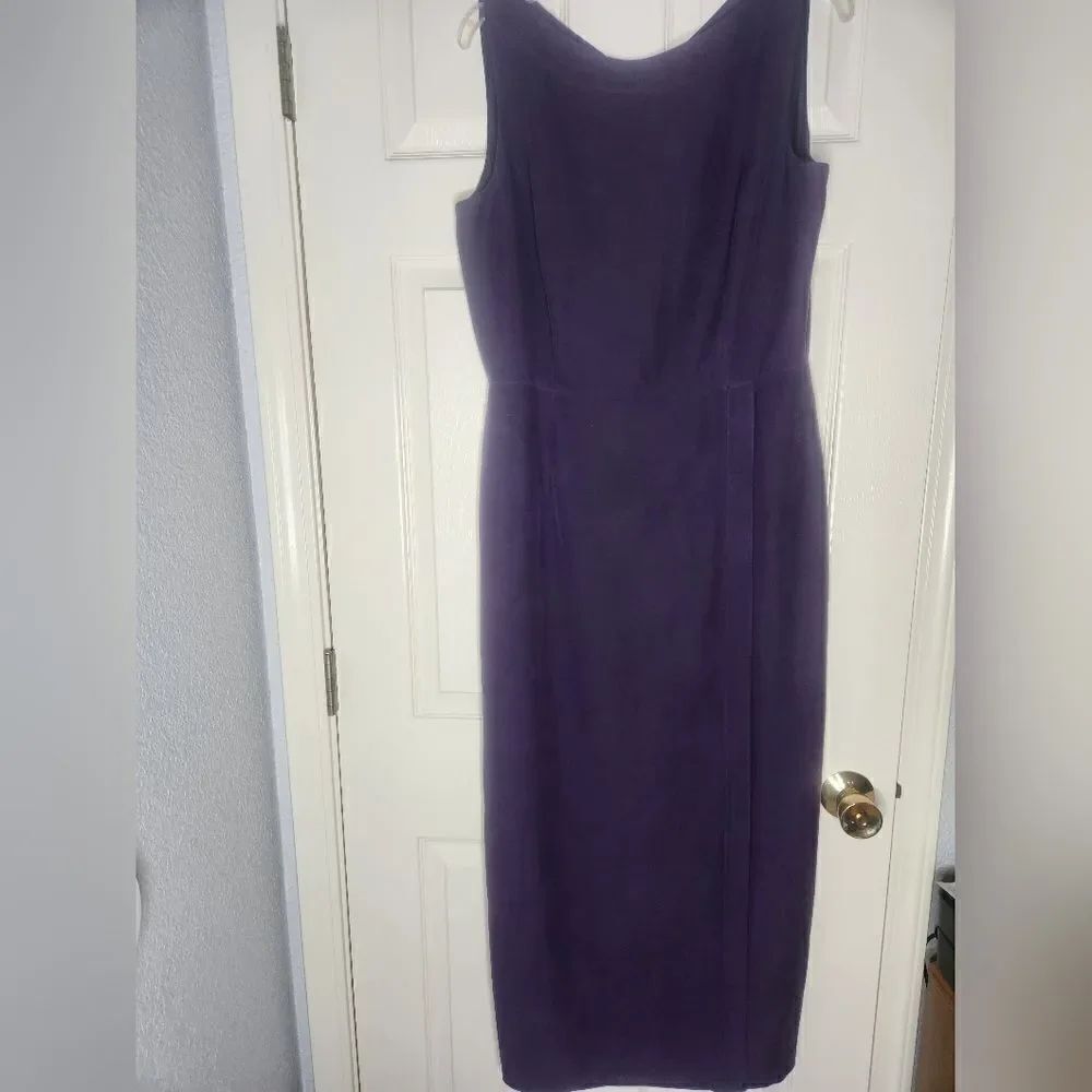 Dana Buchman 12 Purple 100% SILK Maxi Slvless Lined Women’s Party/Cocktail Dress